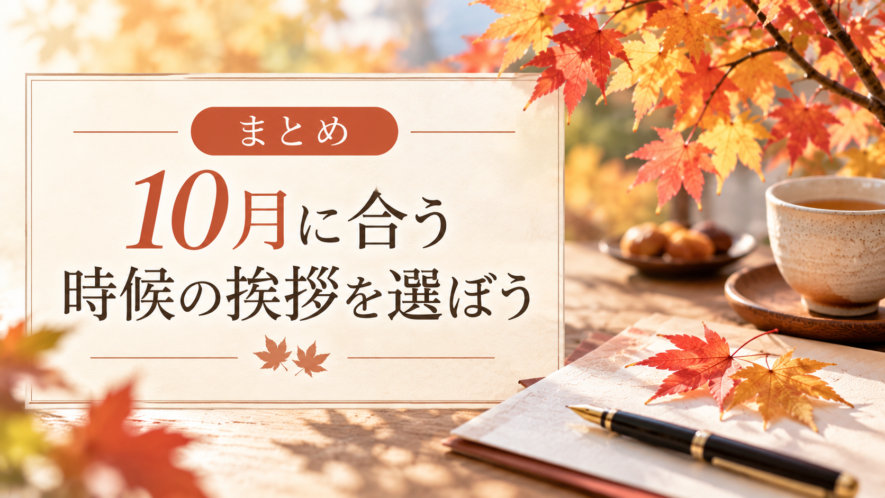 まとめ｜10月に合う時候の挨拶を選ぼう
