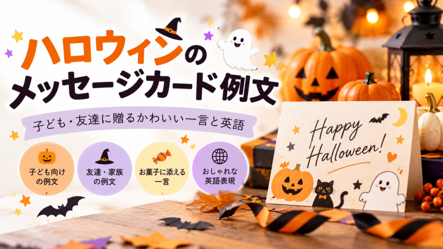 ハロウィンのメッセージカード例文｜子ども・友達に贈る短い一言と英語