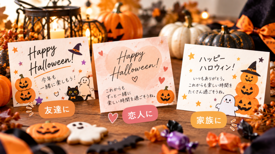 友達・恋人・家族向けのハロウィン例文