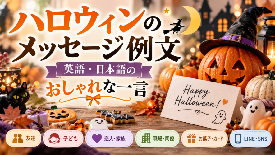 【ハロウィンのメッセージ例文】英語・日本語のおしゃれで短い一言