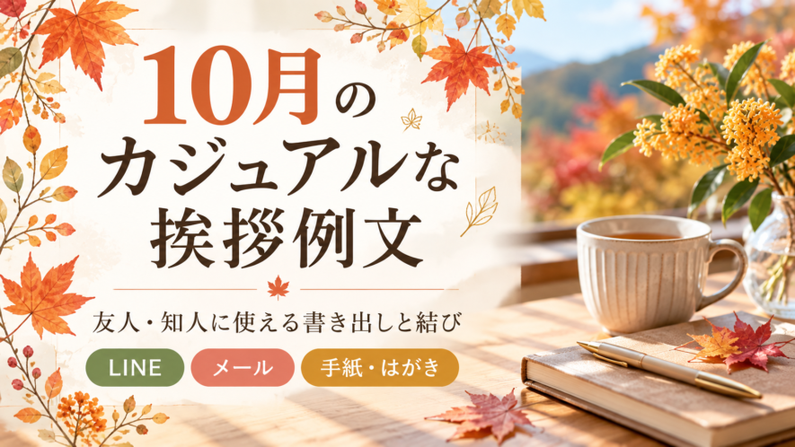 【10月のカジュアルな挨拶例文】友人に使える書き出しと結び