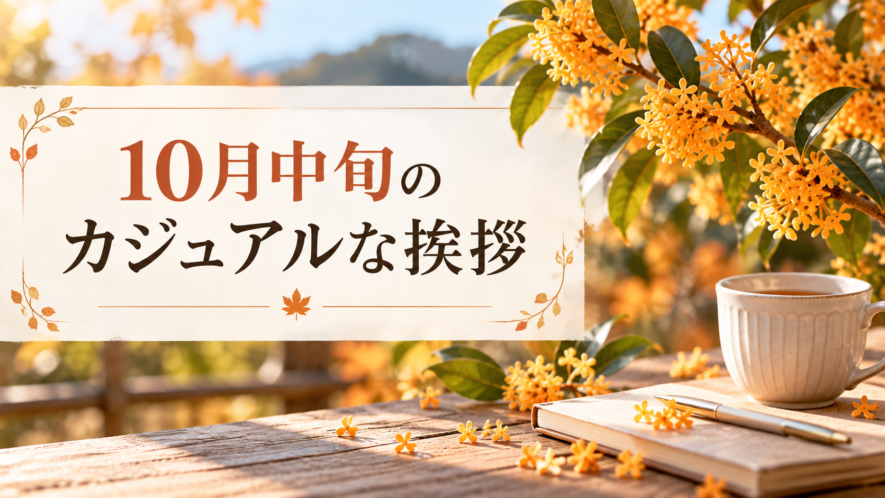 10月中旬のカジュアルな挨拶