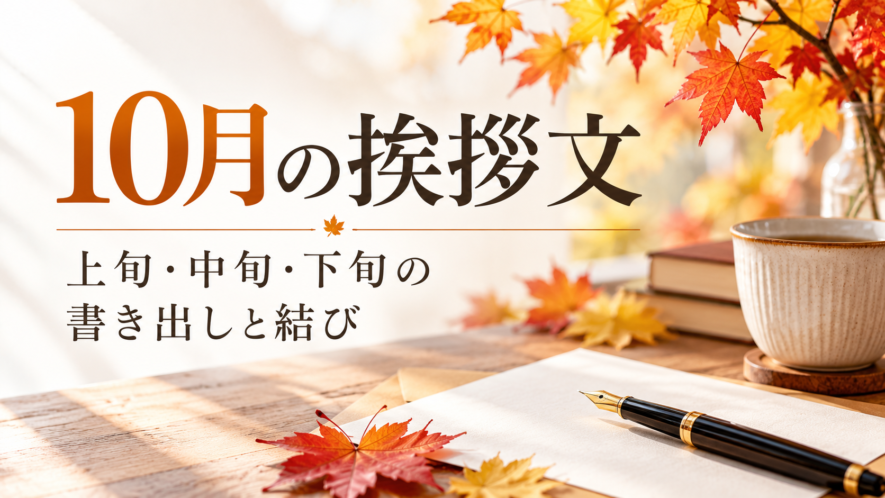 【10月の挨拶文の例文集】上旬・中旬・下旬の書き出しと結び