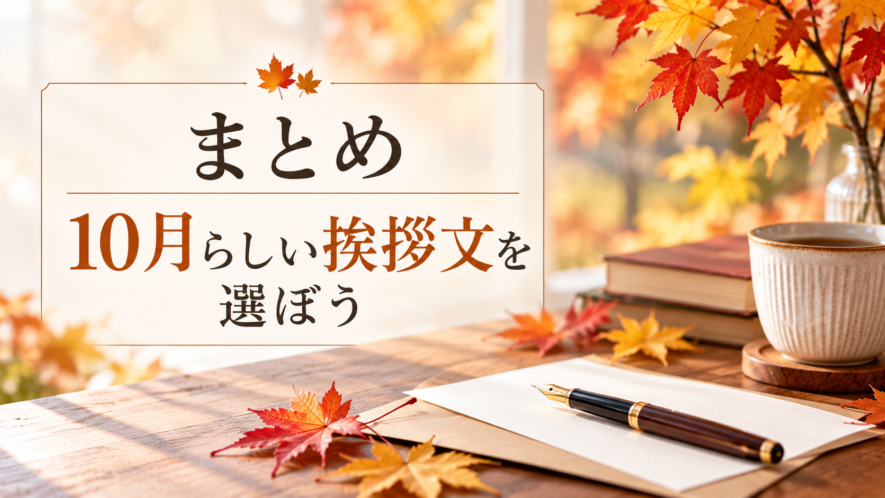 まとめ｜10月らしい挨拶文を選ぼう
