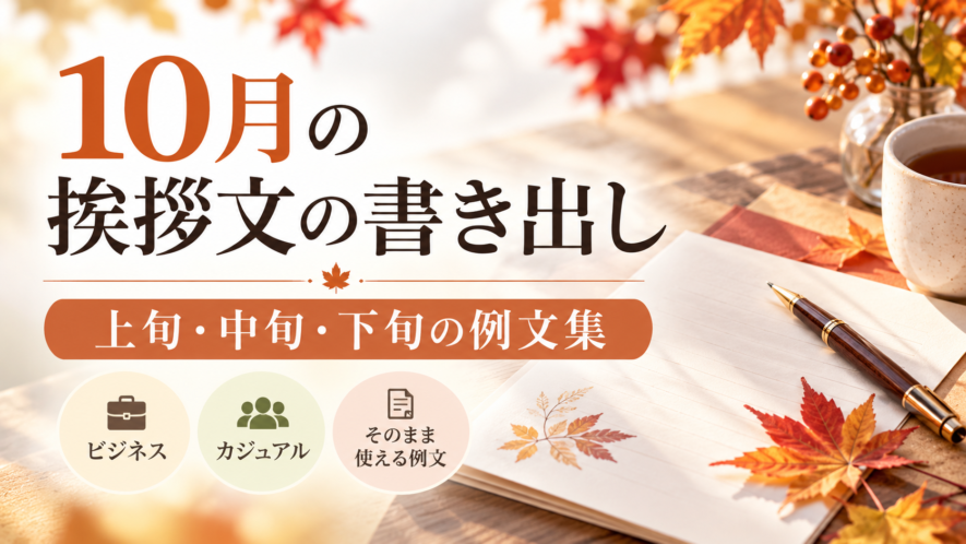 【10月の挨拶文の書き出し例文】上旬・中旬・下旬・ビジネス別