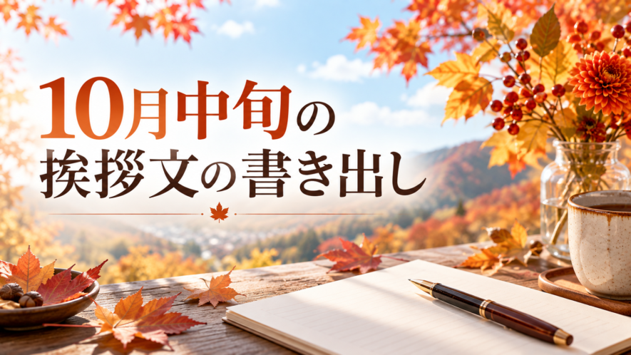 10月中旬の挨拶文の書き出し