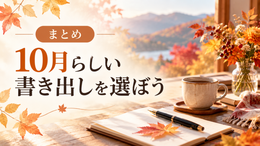 まとめ|10月らしい書き出しを選ぼう