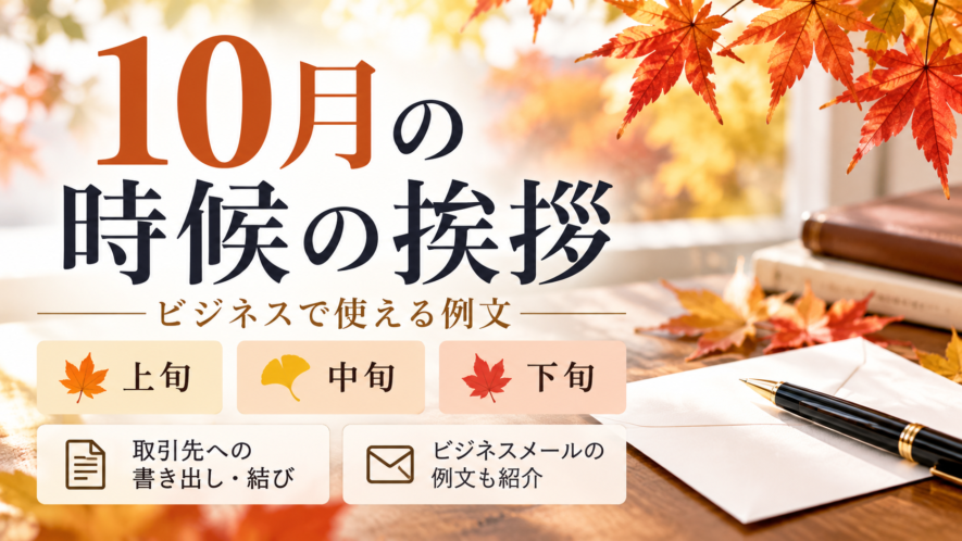 【10月の時候の挨拶のビジネス例文】上旬・中旬・下旬で迷わない