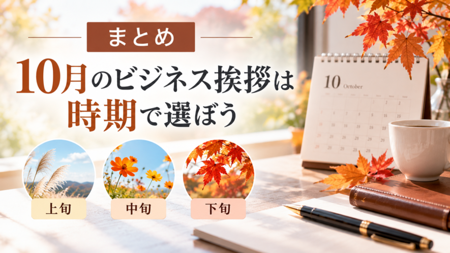 まとめ|10月のビジネス挨拶は時期で選ぼう