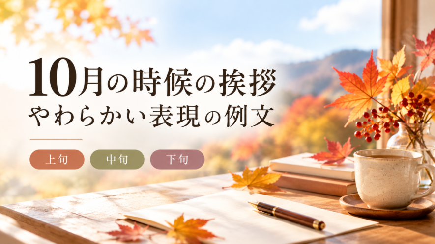 10月の時候の挨拶｜やわらかい表現の例文【上旬・中旬・下旬】