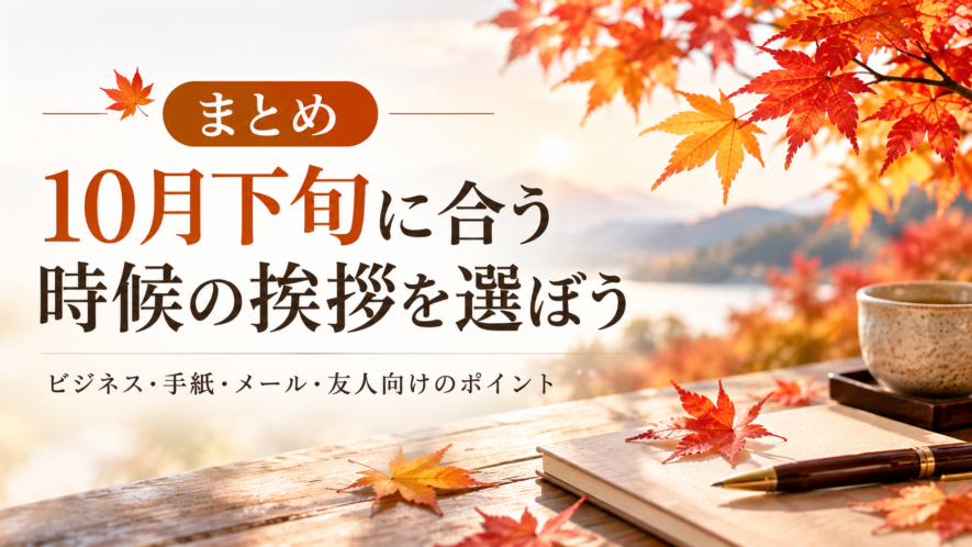 まとめ｜10月下旬に合う時候の挨拶を選ぼう